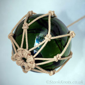 Netted green fishing float