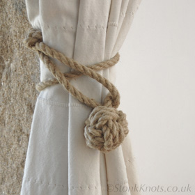 hemp rope curtain tie back