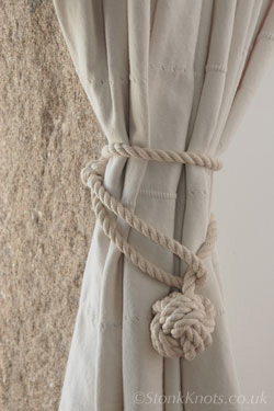 Stonk Knots Design In Rope Curtain Tie Backs