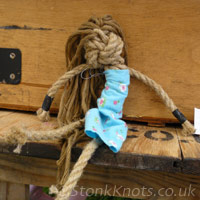 Finished rope doll: Rapunzel, Cornbury 2013.